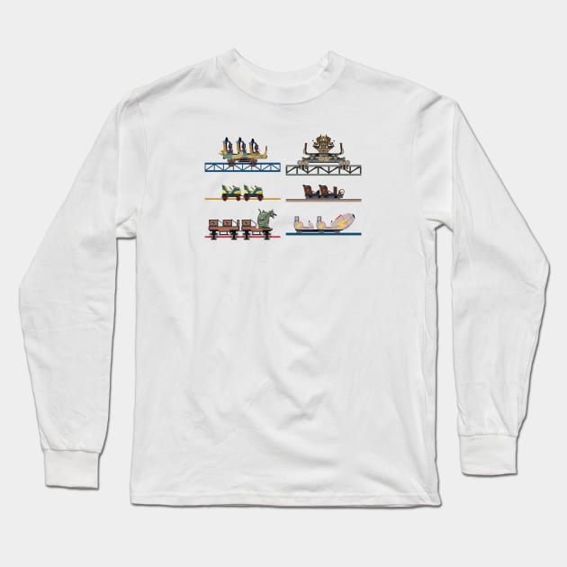 Phantasialand Coaster Cars Long Sleeve T-Shirt by CoasterMerch